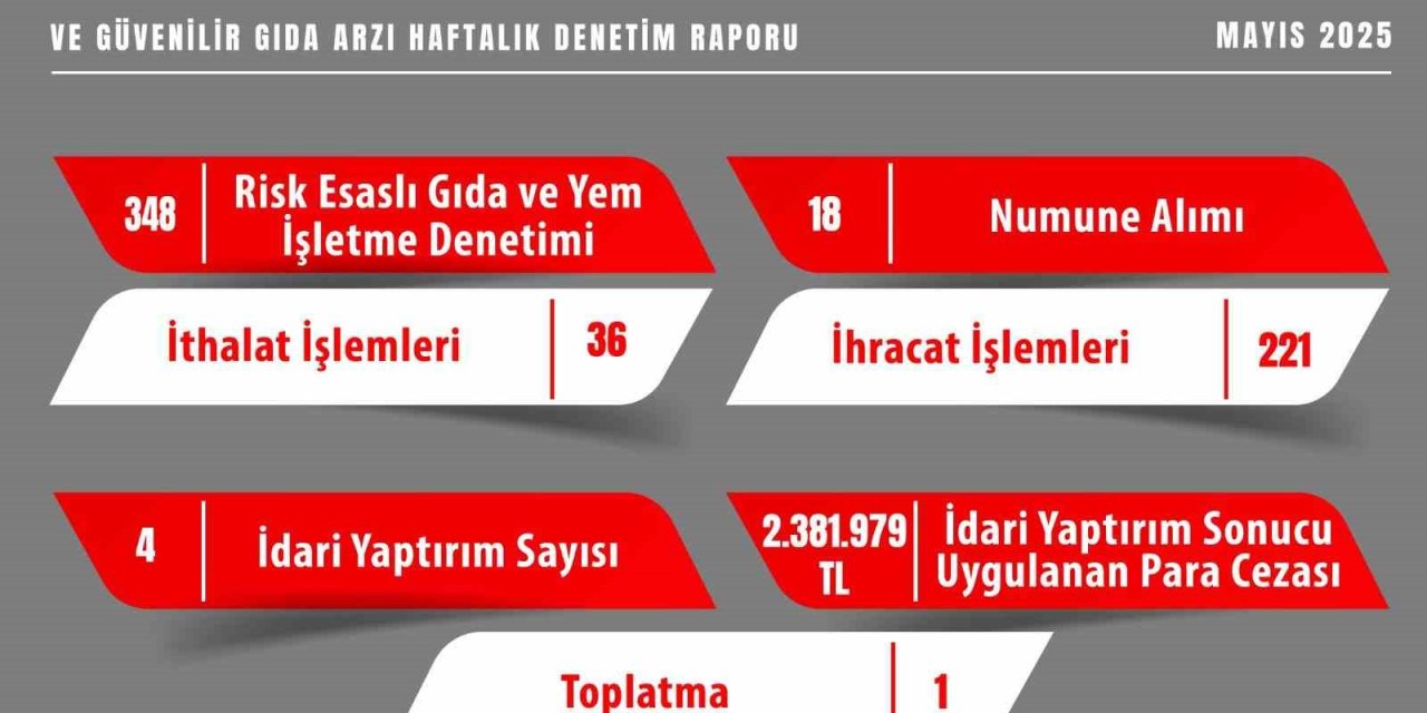 Gıda Denetimlerinde 2 Milyon 381 Bin 979 TL Ceza Kesildi