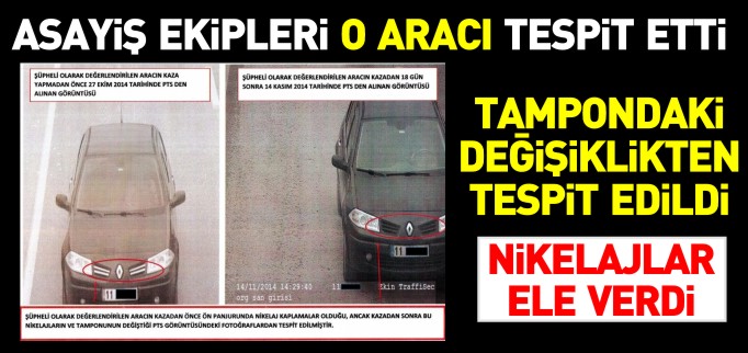 TRAFİK EKİPLERİNİN BULAMADIĞI ARACI ASAYİŞ EKİPLERİ BULDU