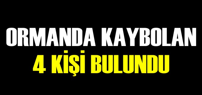 ORMANDA KAYBOLAN 4 KİŞİ BULUNDU