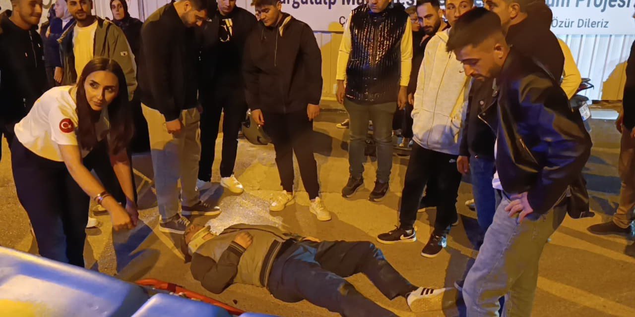 Otomobil İle Motosiklet Çarpıştı