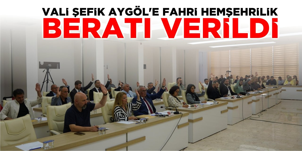 Vali Şefik Aygöl’e Hemşehrilik Beratı Verildi