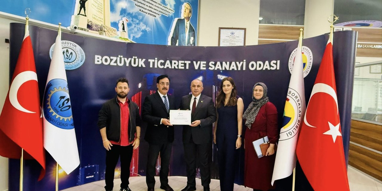 İŞKUR'dan Bozüyük TSO'ya Teşekkür Belgesi