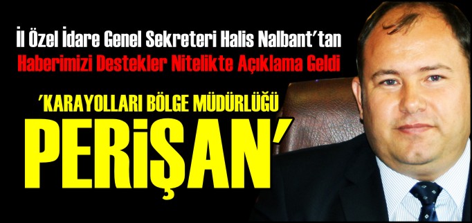 ’KARAYOLLARI BÖLGE MÜDÜRLÜĞÜ PERİŞAN’