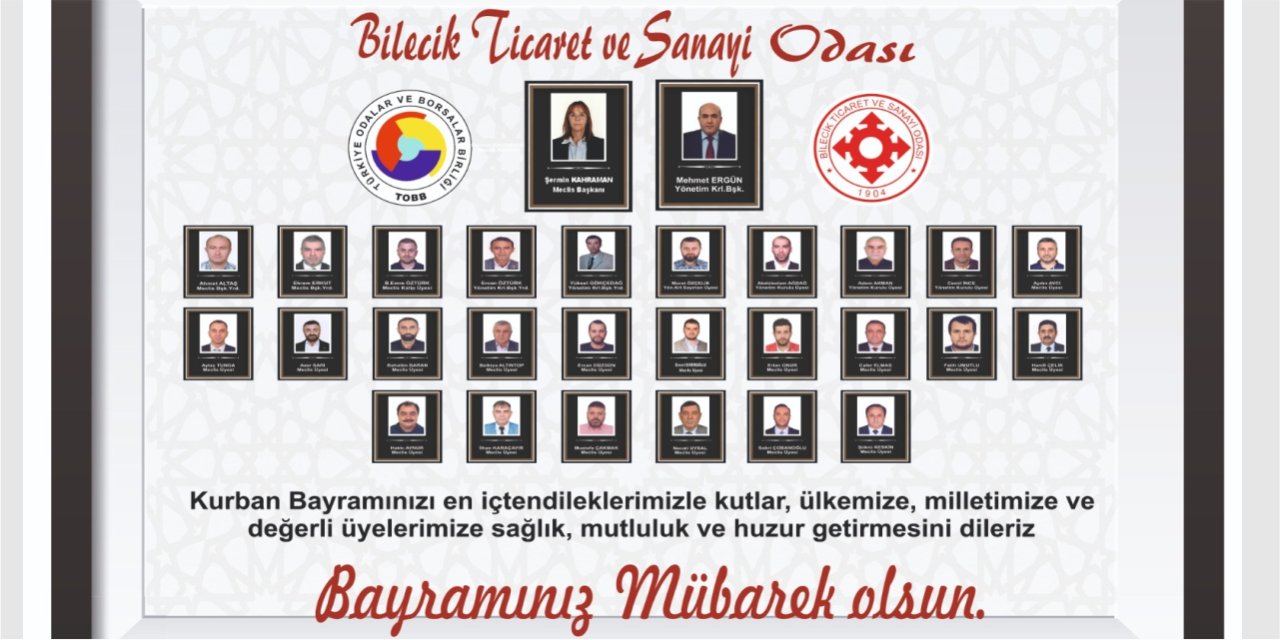 Bilecik TSO Kurban Bayramı Kutlama Mesajı