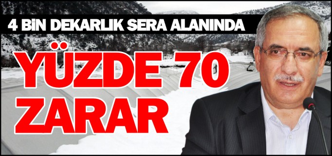 ’4 BİN DEKARLIK SERA ALANINDA YÜZDE 70 ZARAR VAR’