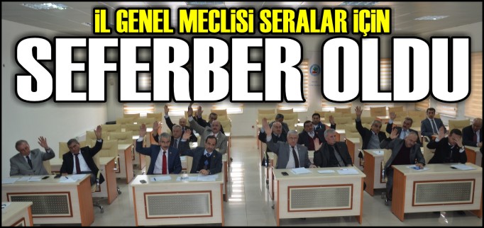 MECLİS SERALAR İÇİN SEFERBER OLDU