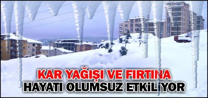 KAR YAĞIŞI VE FIRTINA HAYATI OLUMSUZ ETKİLİYOR