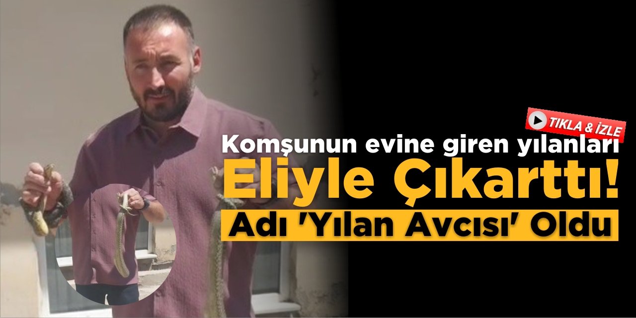 Komşusunun Evine Giren Yılanları Eliyle Çıkardı, Adı ’Yılan Avcısı’ Oldu