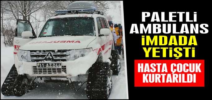 PALETLİ AMBULANS İMDADA YETİŞTİ