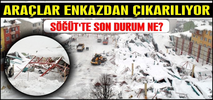 ARAÇLAR ENKAZDAN ÇIKARILIYOR