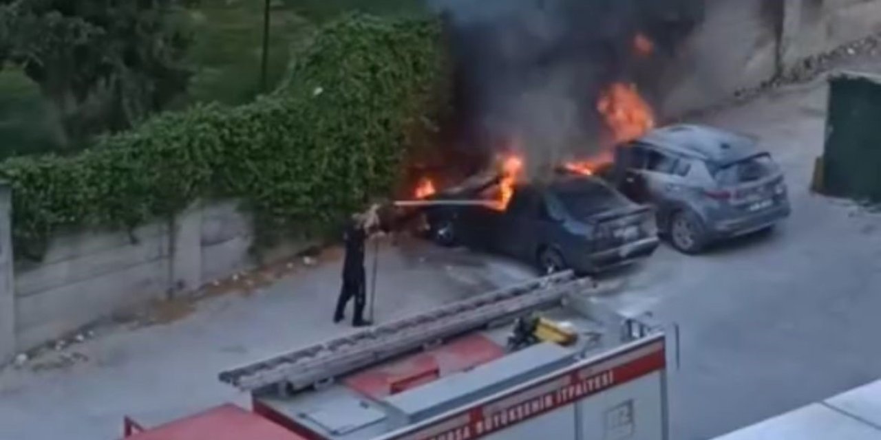Park Halindeki Araç Alev Topuna Döndü