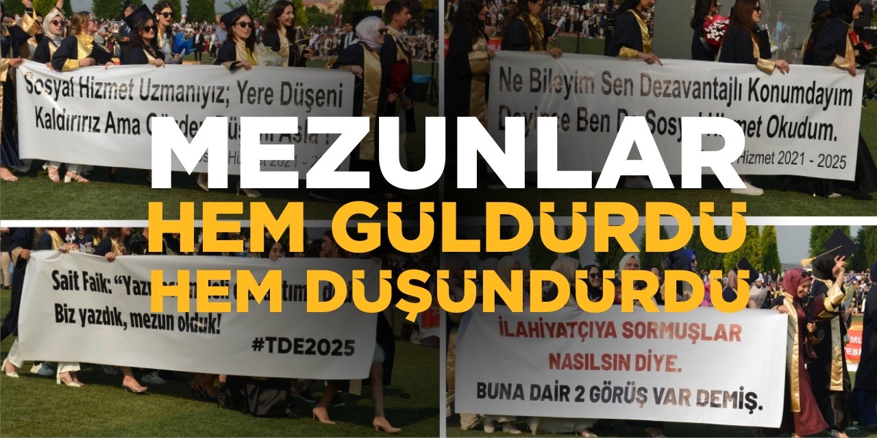 Mezunlar hem güldürdü hem düşündürdü