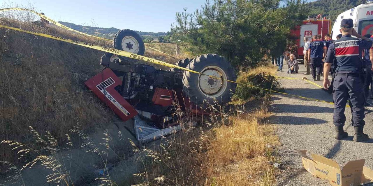 Traktörün devrilmesi sonucu hayatını kaybetti