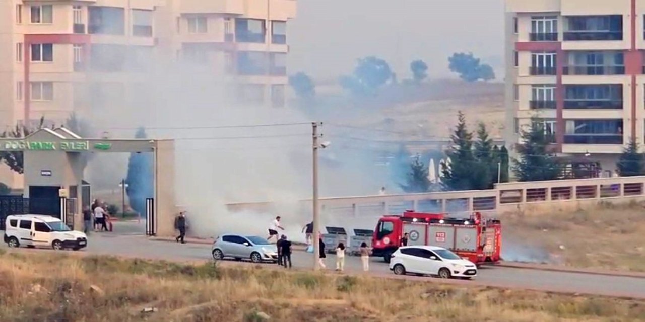 Çöpe Atılan İzmarit Nedeniyle Yangın Çıktı