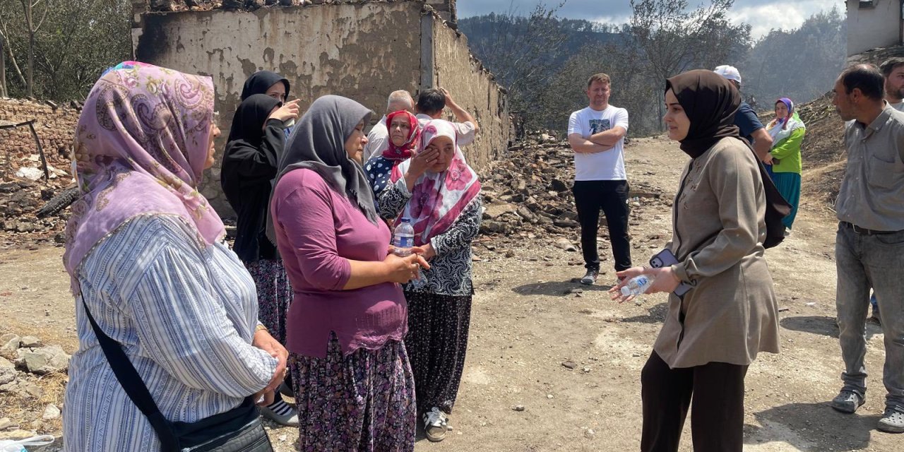 Kayamkam Kılıç'tan Yangın Bölgesine Ziyaret