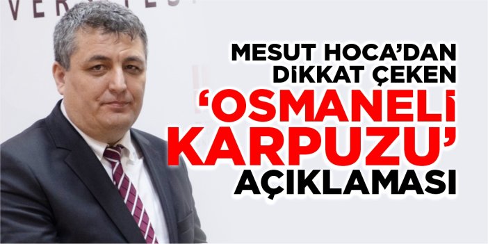 Mesut Hoca'dan dikkat çeken 'Osmaneli Karpuzu' çıkışı