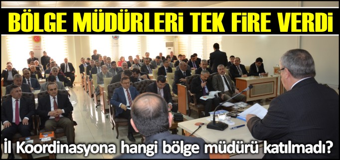 BÖLGE MÜDÜRLERİ TEK FİRE VERDİ