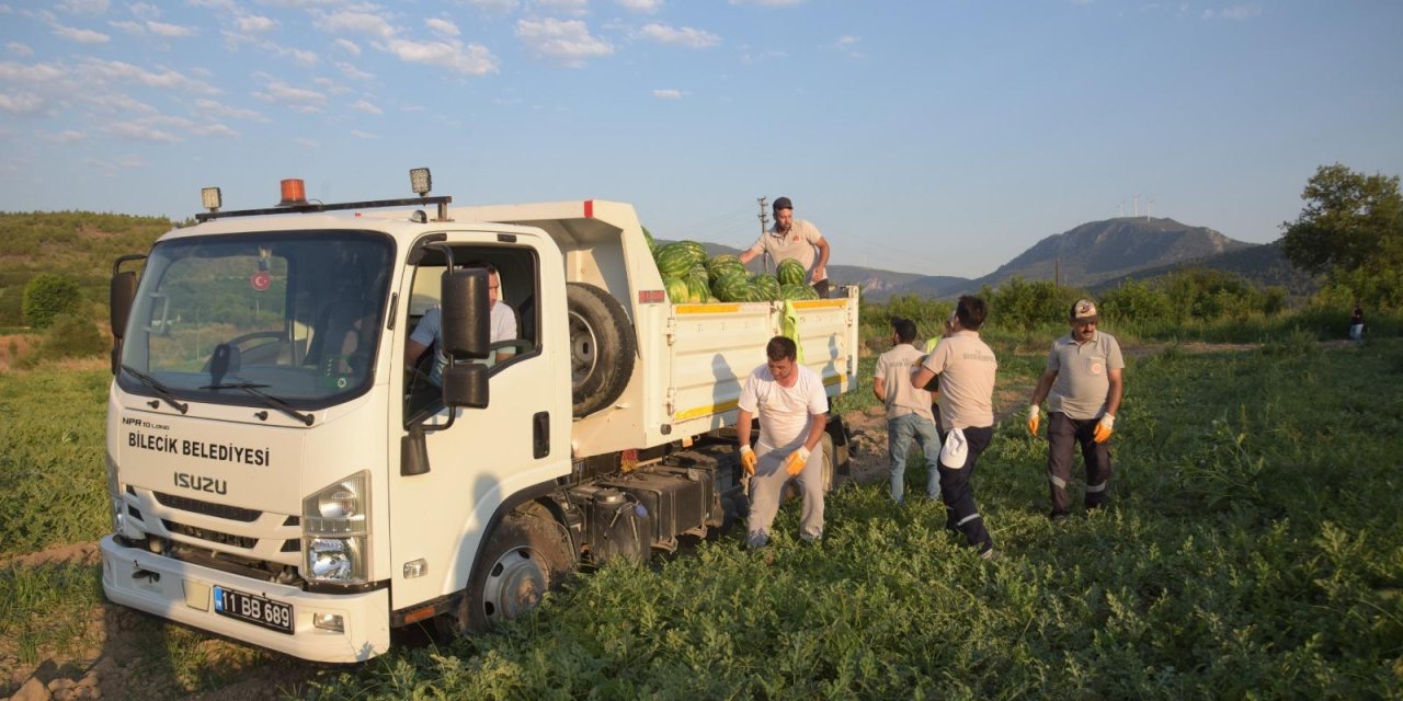 50 ton karpuz dağıtıldı