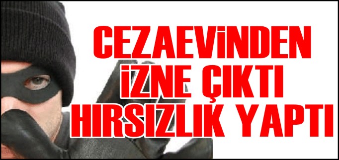 CEZAEVİNDEN İZNE ÇIKTI HIRSIZLIK YAPTI