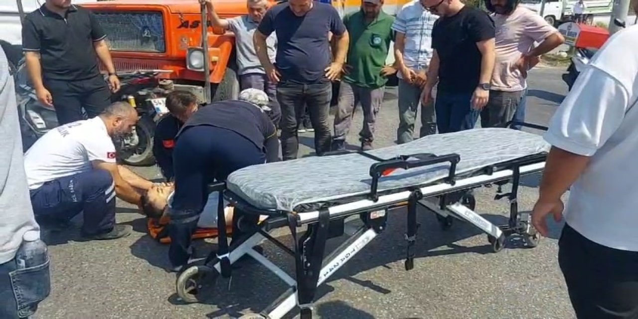 Tanker İle Motosiklet Çarpıştı: 1 Yaralı