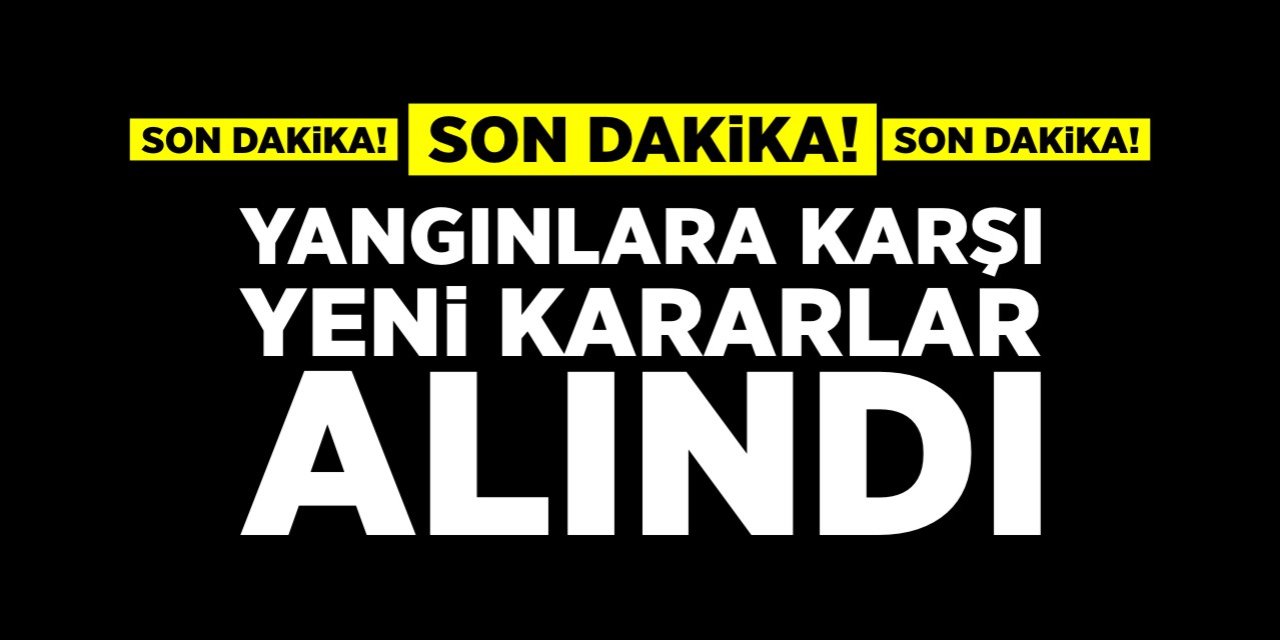 Son dakika: Yangınlara karşı yeni kararlar alındı