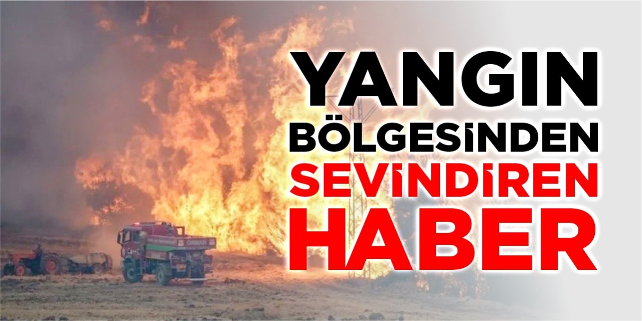 Yangın bölgesinden sevindirici haber