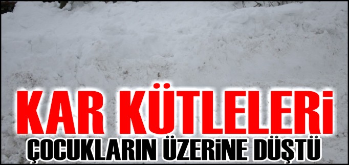 2 ÇOCUK KAR KÜTLESİNİN ALTINDA KALDI