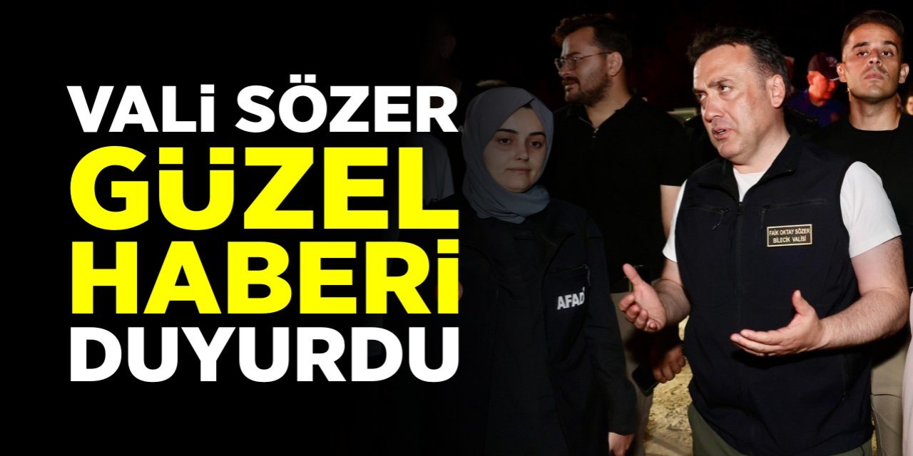 Vali Sözer güzel haberi duyurdu