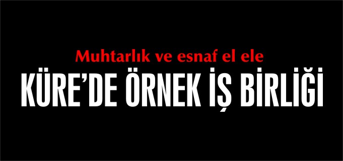 KÜRE’DE ÖRNEK İŞ BİRLİĞİ