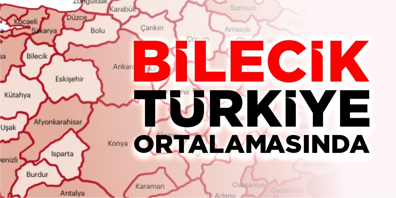 Bilecik Türkiye ortalamasında