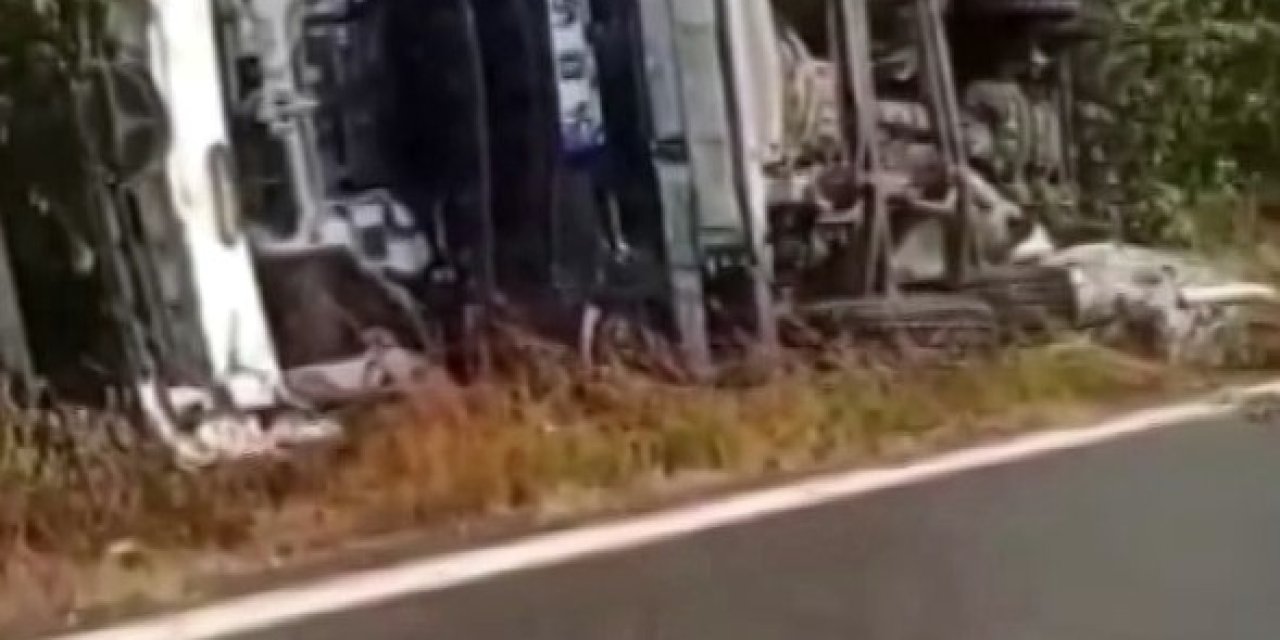 Beton Mikseri Fındık Tarlasına Devrildi