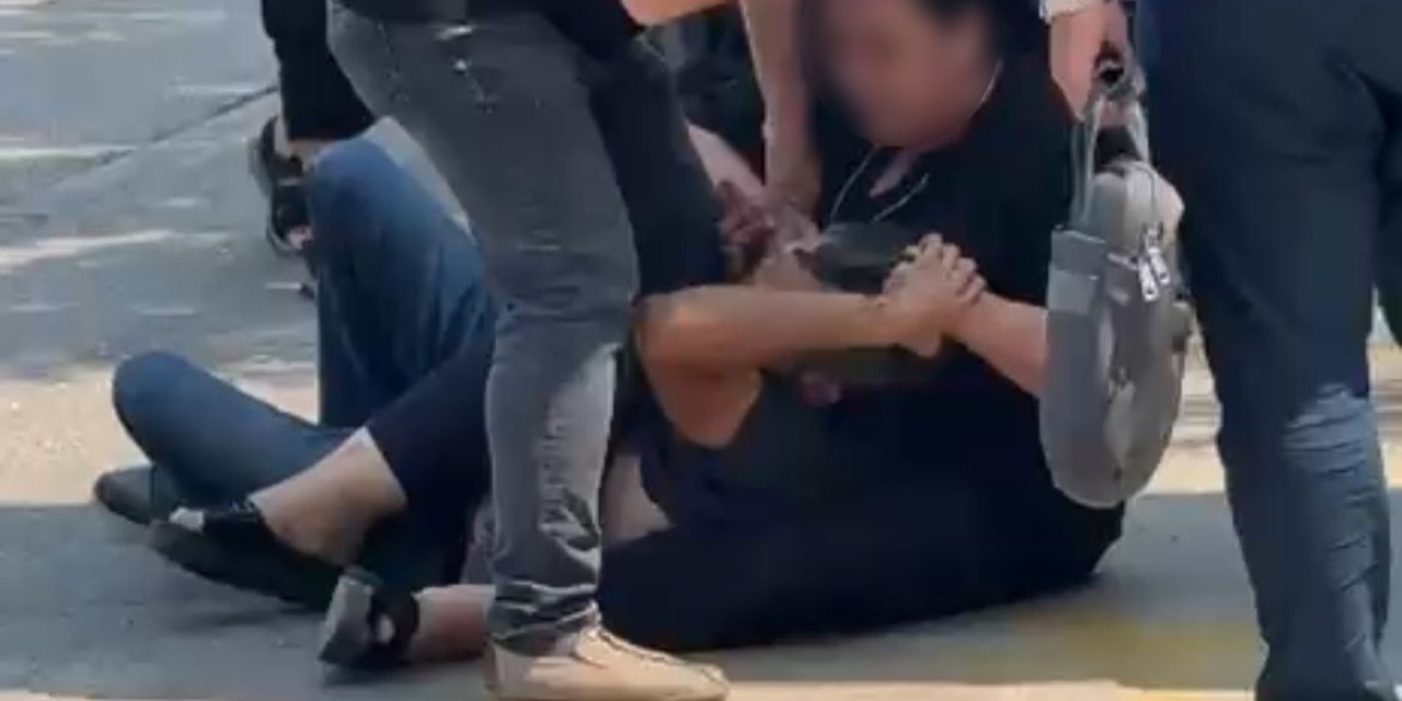 Eski Eşinden Kocasına Meydan Dayağı Kamerada