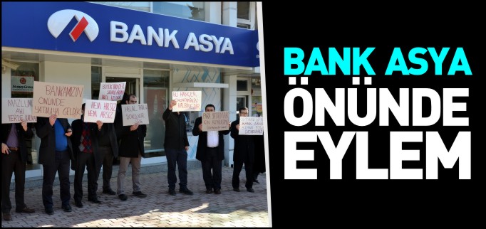 BANK ASYA ÖNÜNDE EYLEM