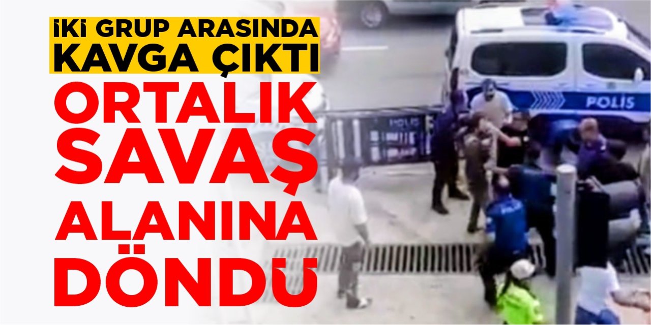 İki grup arasında kavga çıktı: Ortalık savaş alanına döndü