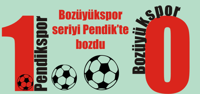 BOZÜYÜKSPOR SERİYİ PENDİK’TE BOZDU