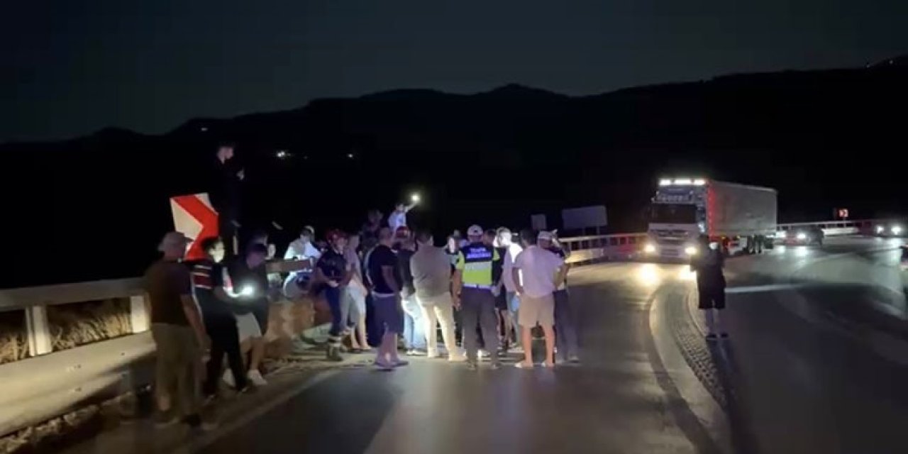 Kamyon Şarampole Yuvarlandı, Sürücü Araçtan Fırladı