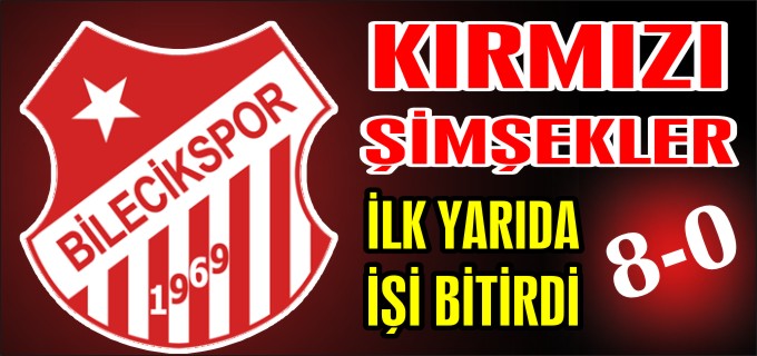 KIRMIZI ŞİMŞEKLER İLK YARIDA İŞİ BİTİRDİ