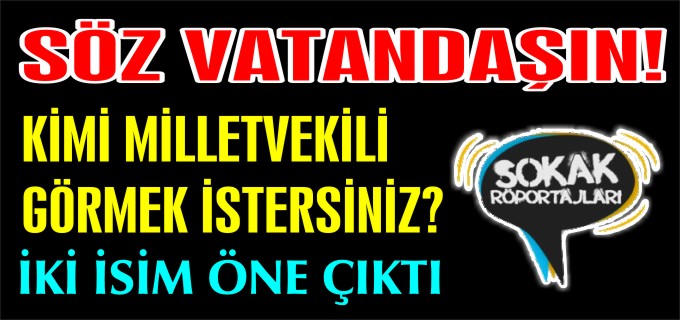 KİMİ MİLLETVEKİLİ GÖRMEK İSTERSİNİZ