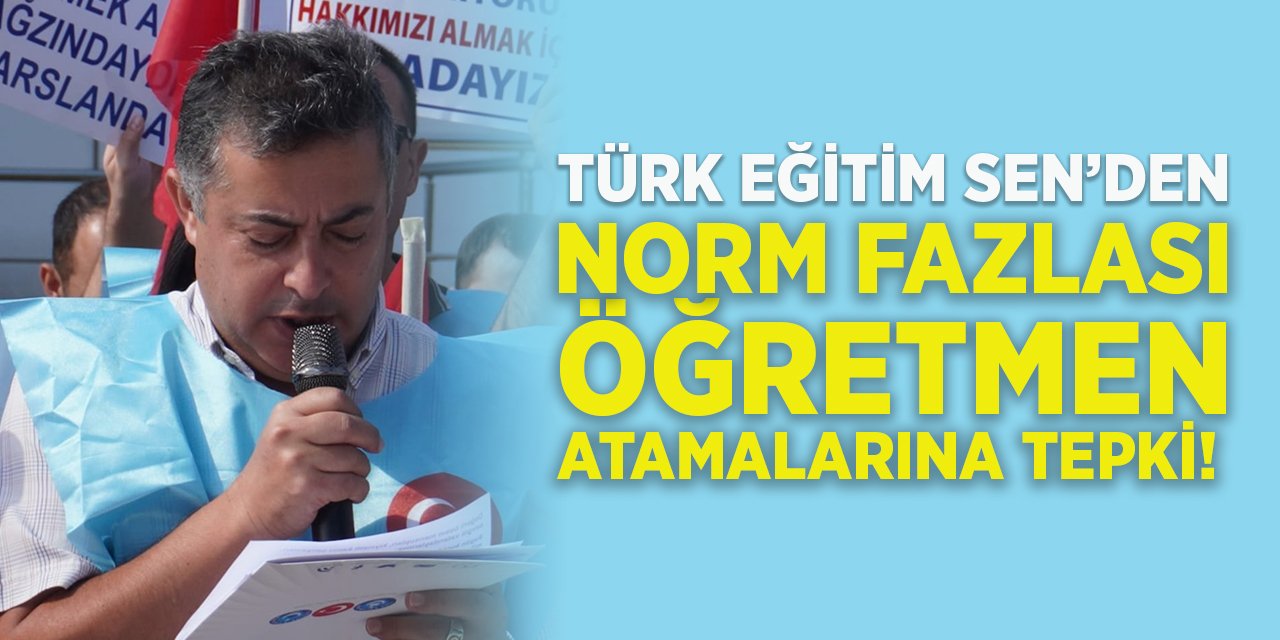Türk Eğitim Sen’den Norm Fazlası Öğretmen Atamalarına Tepki!