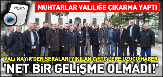 ’NET BİR GELİŞME OLMADI!’