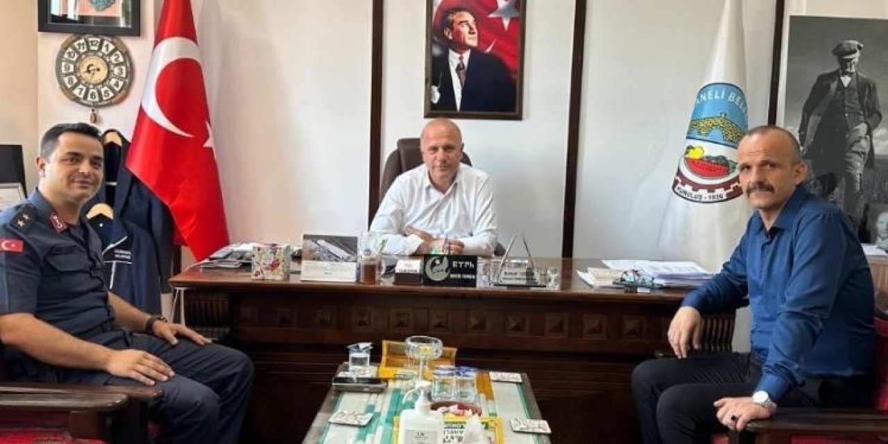 İlçe Jandarma Komutanı Soy, Belediye Başkanı Torun’u Makamında Ziyaret Etti