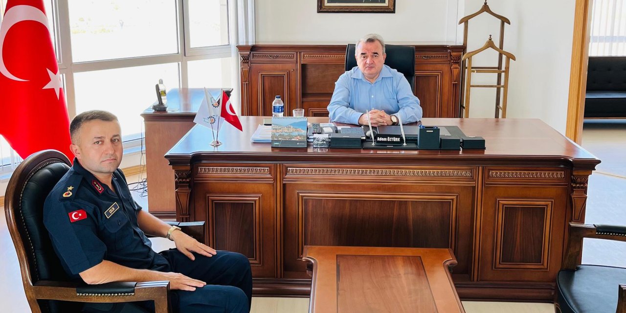 Jandarma Komutanı Çelik'ten Kaymakam Öztürk'e Ziyaret