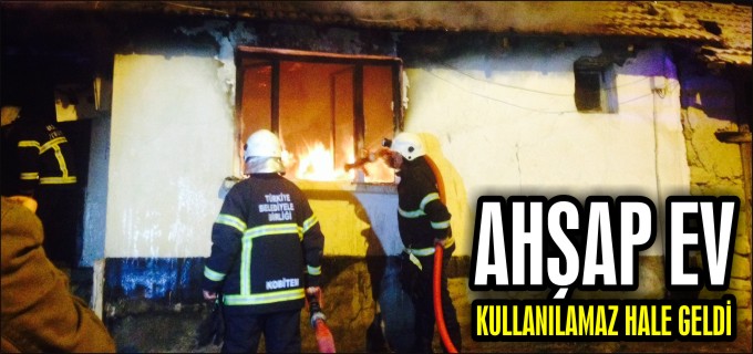 AHŞAP EV KULLANILAMAZ HALE GELDİ
