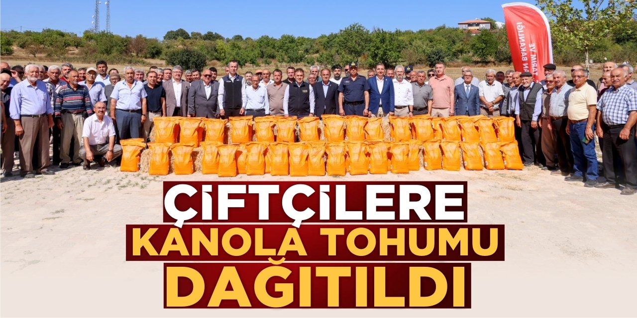 Çiftçilere Kanola Tohumu Dağıtıldı