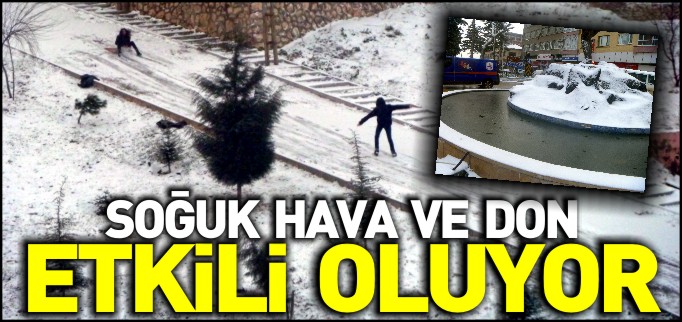 BİLECİK’TE SOĞUK HAVA VE DON ETKİLİ OLUYOR