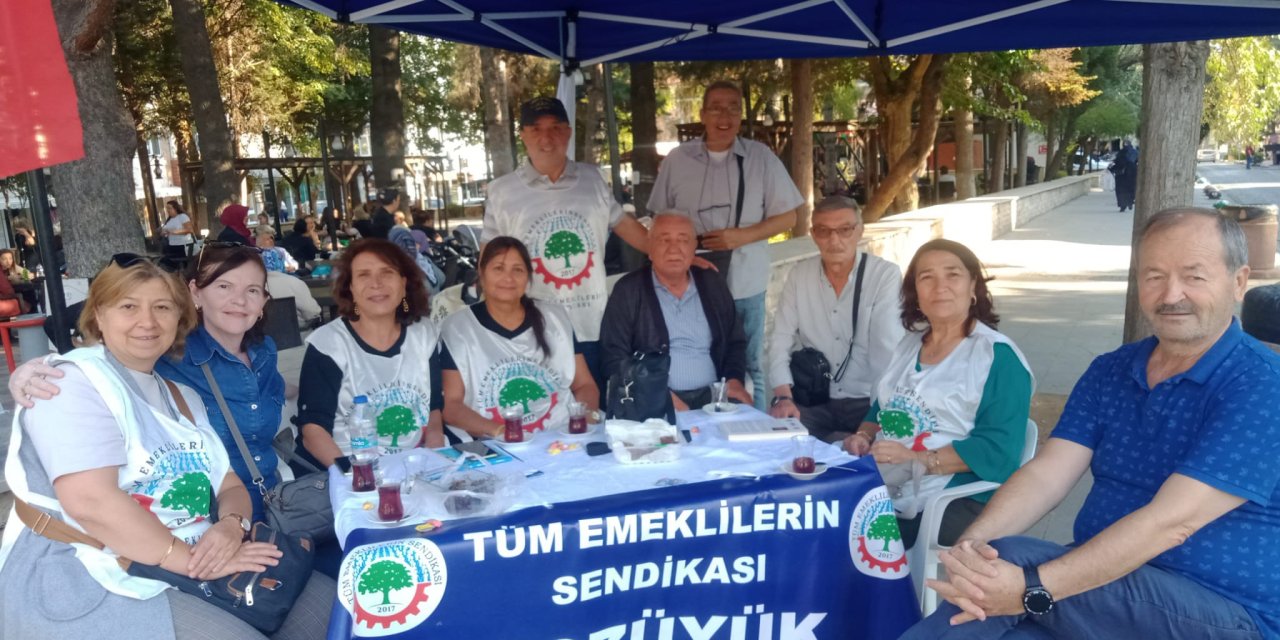 Tüm Emeklilerin Sendikası Bozüyük'te Stant Açtı