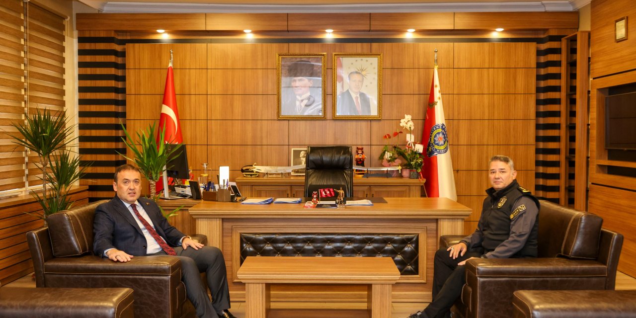 Vali Sözer Yeni Emniyet Müdürü Gökalp Şener’i Ziyaret Etti