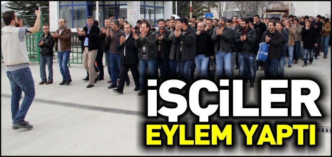 BOZÜYÜK’TE İŞÇİLERDEN EYLEM