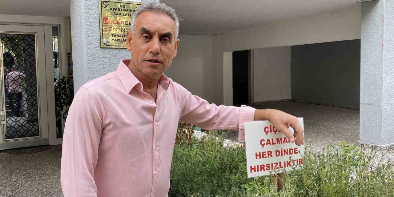 Bahçesinden Sürekli Çiçek Çalınan Apartmanın Yöneticisinden İlginç Uyarı