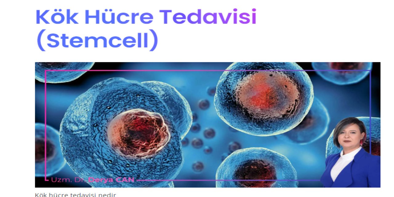 Dr. Derya Can Kök Hücre Tedavisi